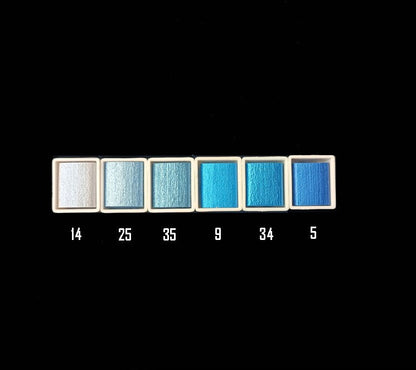 Metallic Pearlescent Solid Watercolor Paint Set for Ronghua Chanhua, Art & Crafts(Combo Pack Set of 6)