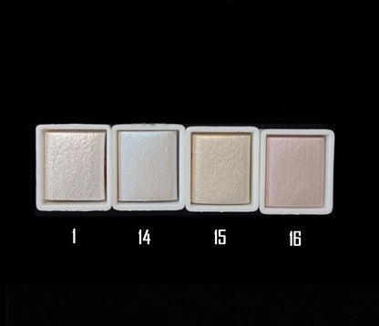 Metallic Pearlescent Solid Watercolor Paint Set for Ronghua Chanhua, Art & Crafts(Combo Pack Set of 4)