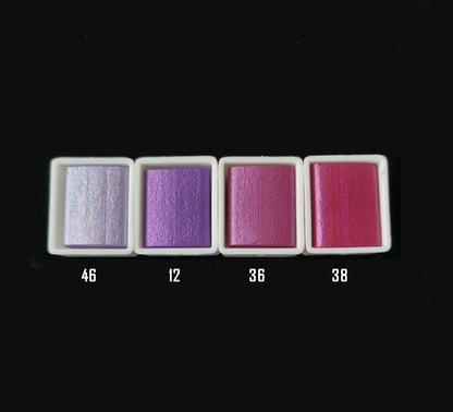 Metallic Pearlescent Solid Watercolor Paint Set for Ronghua Chanhua, Art & Crafts(Combo Pack Set of 4)