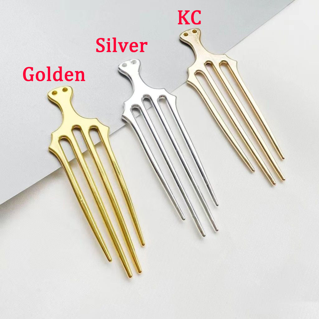 Trident Metal Hair Fork | DIY Hairpin Finding & Vintage Updo Comb