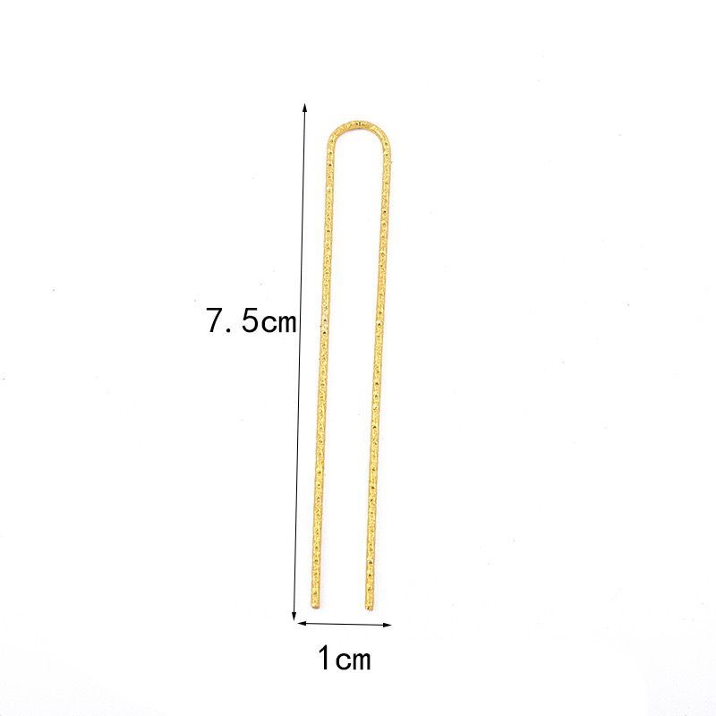 75mm U-Shaped Hair Fork ( 5 Hair Fork)- Metal Hairpin Blanks for DIY Crafts & Minimalist Updos