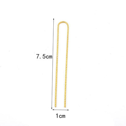 75mm U-Shaped Hair Fork ( 5 Hair Fork)- Metal Hairpin Blanks for DIY Crafts & Minimalist Updos