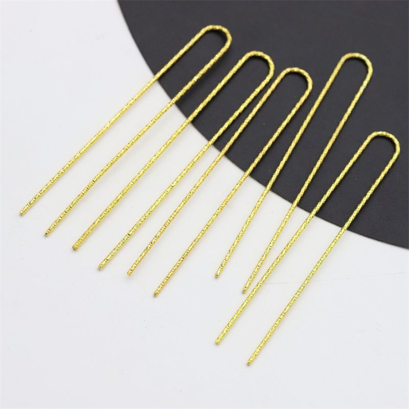 75mm U-Shaped Hair Fork ( 5 Hair Fork)- Metal Hairpin Blanks for DIY Crafts & Minimalist Updos