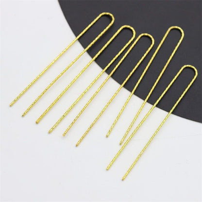 75mm U-Shaped Hair Fork ( 5 Hair Fork)- Metal Hairpin Blanks for DIY Crafts & Minimalist Updos