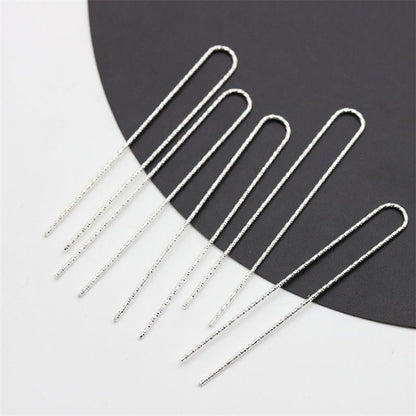 75mm U-Shaped Hair Fork ( 5 Hair Fork)- Metal Hairpin Blanks for DIY Crafts & Minimalist Updos
