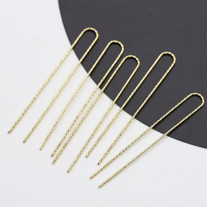 75mm U-Shaped Hair Fork ( 5 Hair Fork)- Metal Hairpin Blanks for DIY Crafts & Minimalist Updos