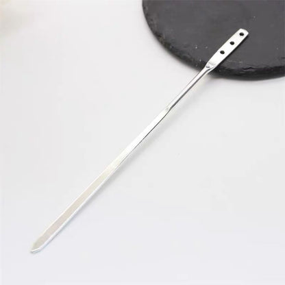 Sleek 150mm silver alloy hair stick designed for both direct use in updos and as a DIY craft supply.