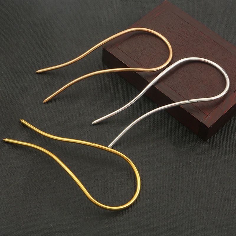 Minimalist 110mm U-Shaped Hair Fork - Metal Hair Pin Blank for DIY Jewelry & Hair Accessories