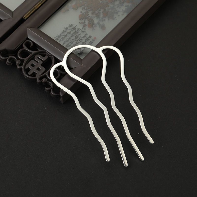 Four-Prong Alloy Hair Pins for DIY Hairstyles