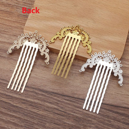 Copper 5-Prong Plum Blossom Hair Comb – 60×45mm