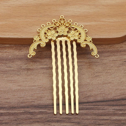 Copper 5-Prong Plum Blossom Hair Comb – 60×45mm