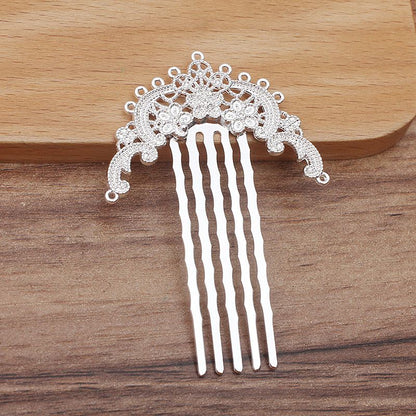 Copper 5-Prong Plum Blossom Hair Comb – 60×45mm