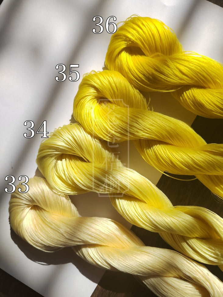 20g 5A Raw Silk Mulberry Silk Thread(%Yellow)