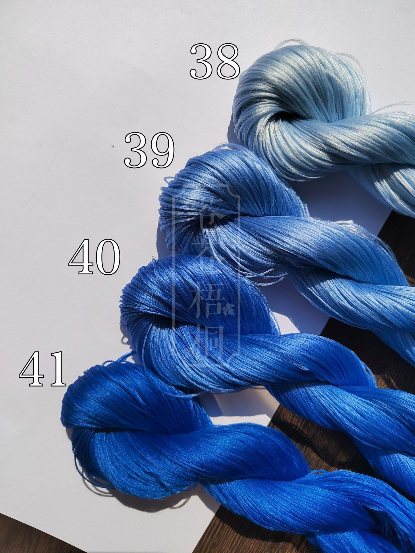 20g 5A Raw Silk Mulberry Silk Thread(%Blue)