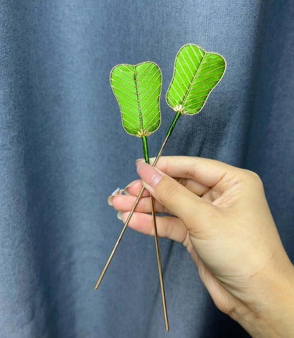 Fan Bespoke Hairpin-Green Silk Hairpin(Chanhua)