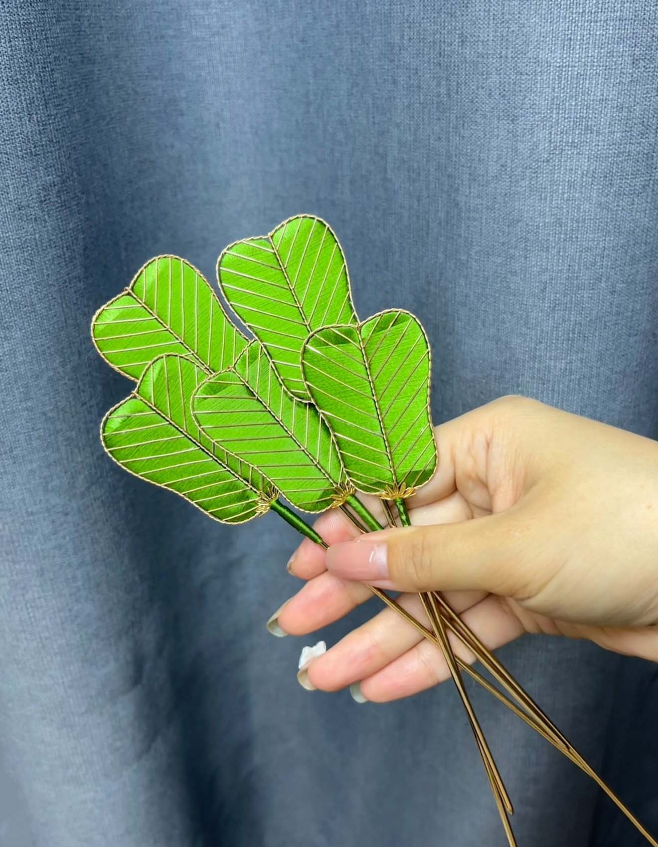 Fan Bespoke Hairpin-Green Silk Hairpin(Chanhua)