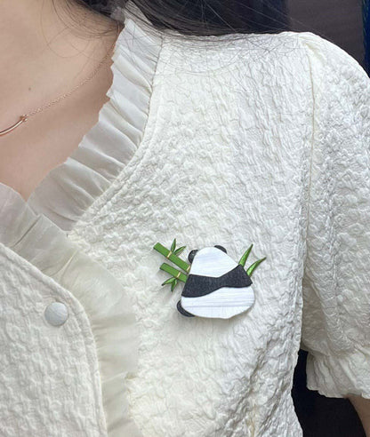 Panda Bespoke Brooch-Silk Brooch(Chanhua)