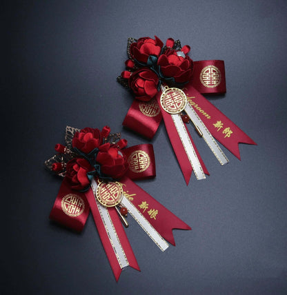 Rose Bespoke Corsage-Red Silk Corsage(Chanhua)