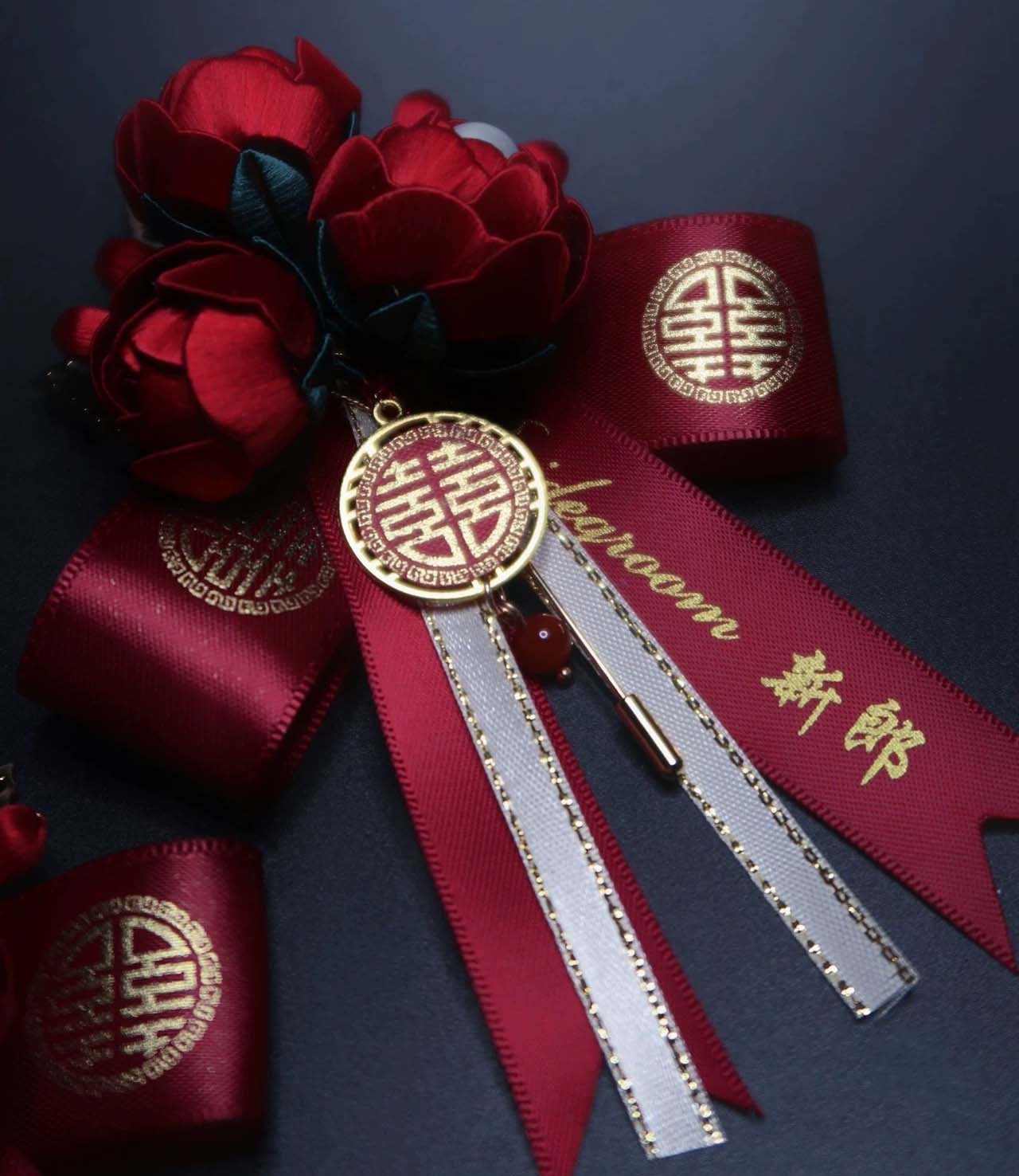Rose Bespoke Corsage-Red Silk Corsage(Chanhua)