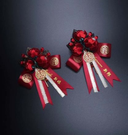 Rose Bespoke Corsage-Red Silk Corsage(Chanhua)