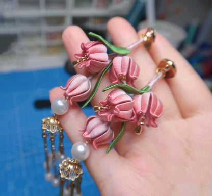 Lily Bespoke Charm-Pink Silk Bag Charm(Chanhua)