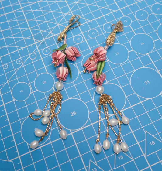 Lily Bespoke Charm-Pink Silk Bag Charm(Chanhua)