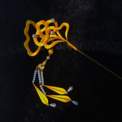 Ginkgo Bespoke Hairpin-Yellow Silk Hairpin(Chanhua)