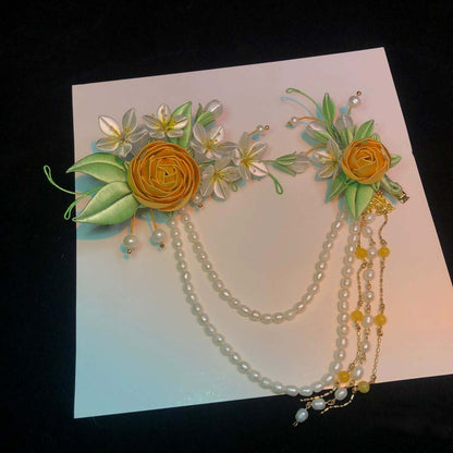 Rose Bespoke Hairpin-Silk Hairpin(Chanhua)