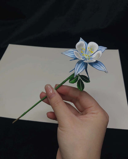 Columbine Bespoke Hairpin-Silk Hairpin(Chanhua)
