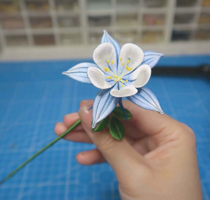 Columbine Bespoke Hairpin-Silk Hairpin(Chanhua)