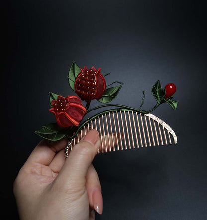 Pomegranate Bespoke Hairpin-Silk Hairpin(Chanhua)