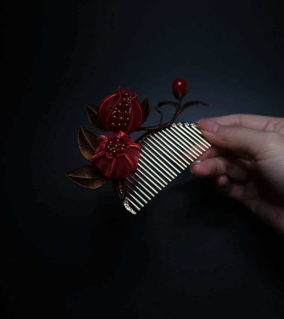 Pomegranate Bespoke Hairpin-Silk Hairpin(Chanhua)