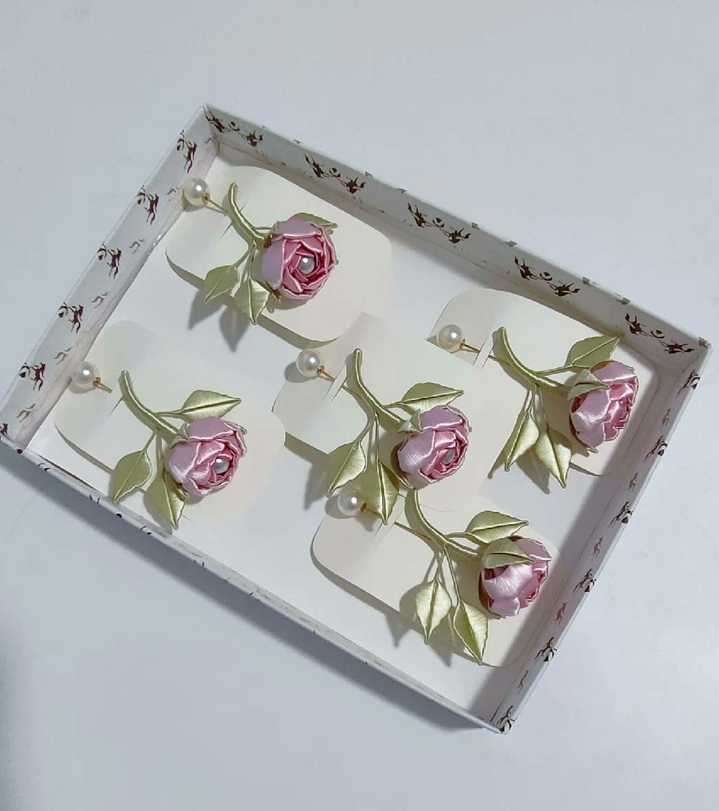 Rose Handmade Corsage-Pink Silk Corsage(Chanhua)