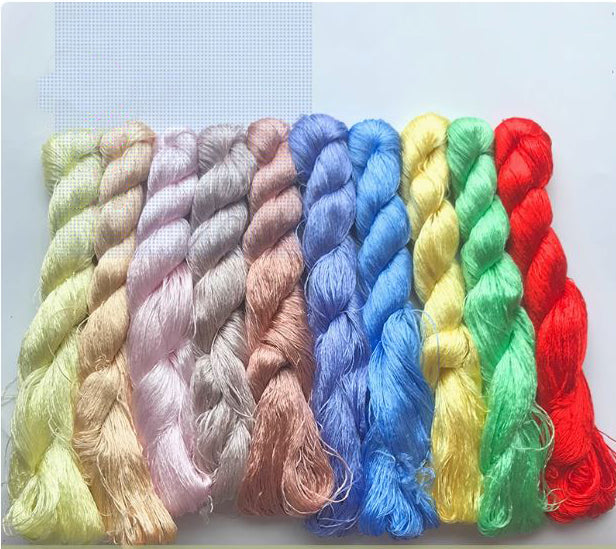 400m Suzhou Embroidery Mulberry Silk Thread(^set02  400m*10)