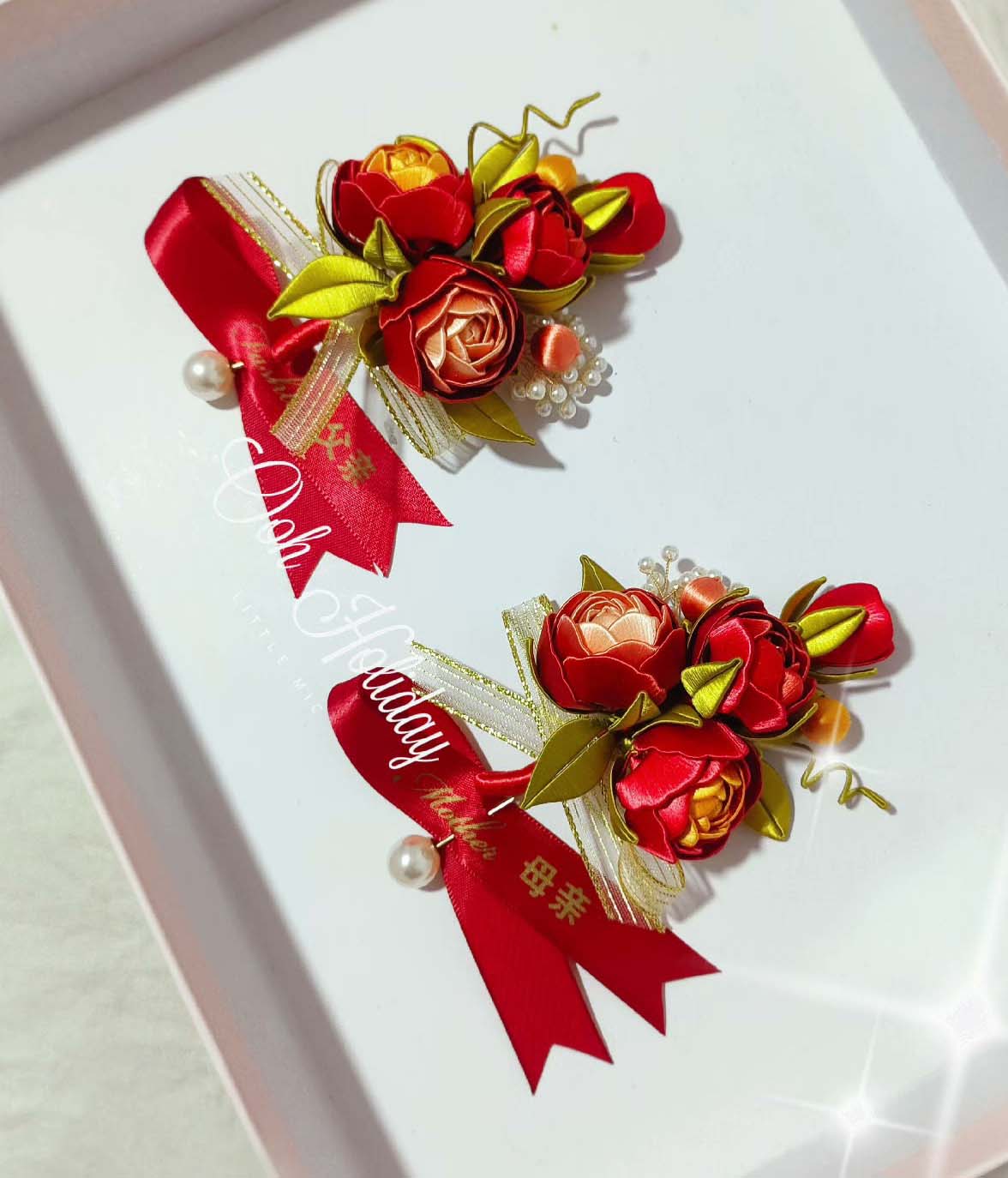 Rose Bespoke Corsage-Red Silk Corsage(Chanhua)