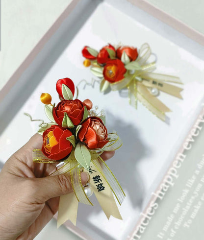 Rose Bespoke Corsage-Red Silk Corsage(Chanhua)