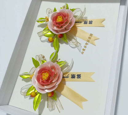 Camellia Bespoke Corsage-Pink Silk Corsage(Chanhua)