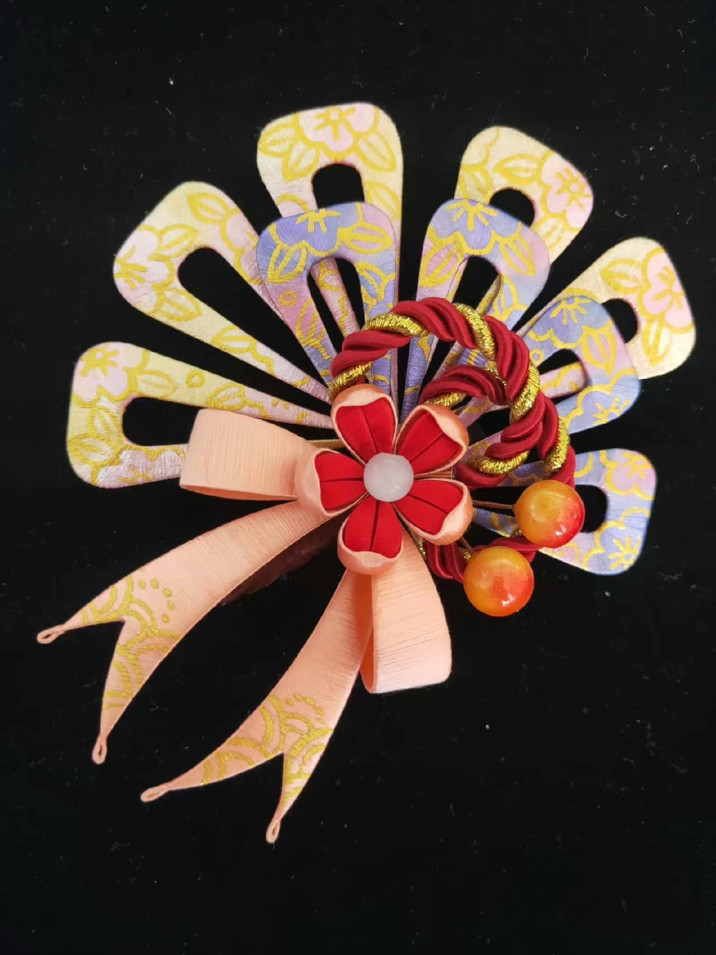 Fan Handmade Hair Clip-Silk Hair Clip(Chanhua)