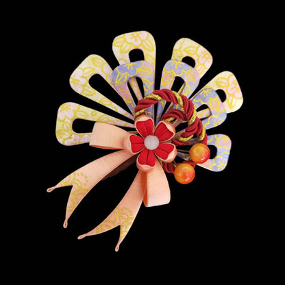 Fan Handmade Hair Clip-Silk Hair Clip(Chanhua)