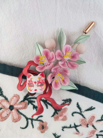 Fox Handmade Brooch-Silk Brooch(Chanhua)