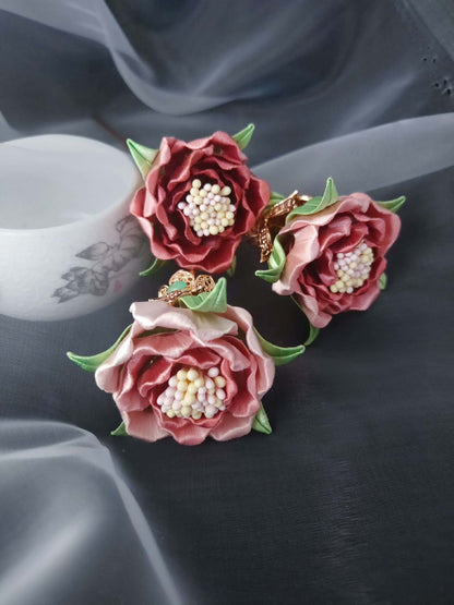 Peony Handmade Hairpin-Silk Hairpin(Chanhua)