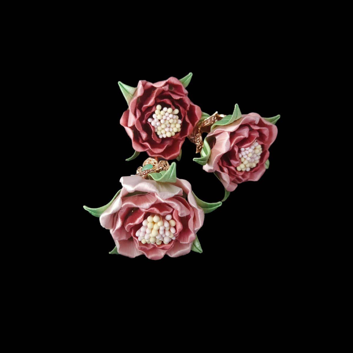 Peony Handmade Hairpin-Silk Hairpin(Chanhua)