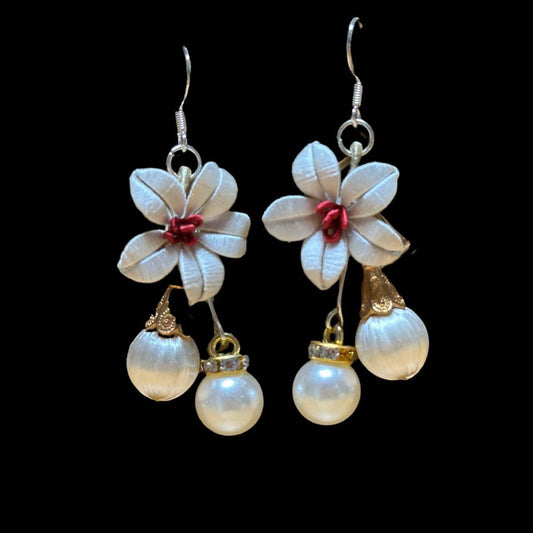 Lily Handmade Earrings-Silk Earrings(Chanhua)