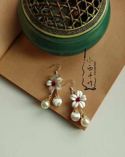 Lily Handmade Earrings-Silk Earrings(Chanhua)