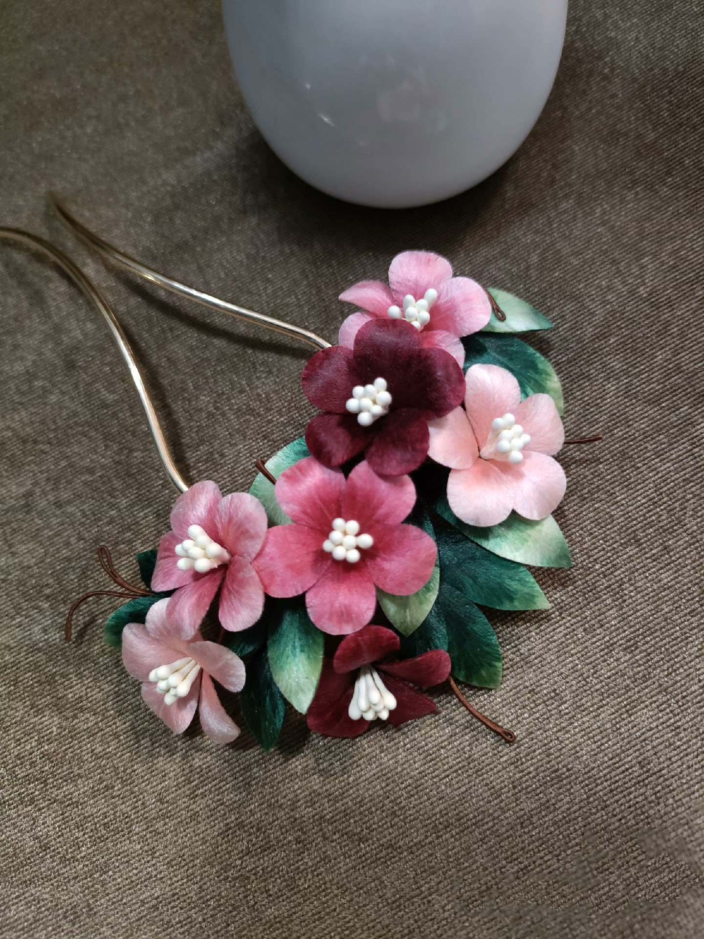 Flower Bespoke Hairpin-Silk Hairpin(Ronghua)