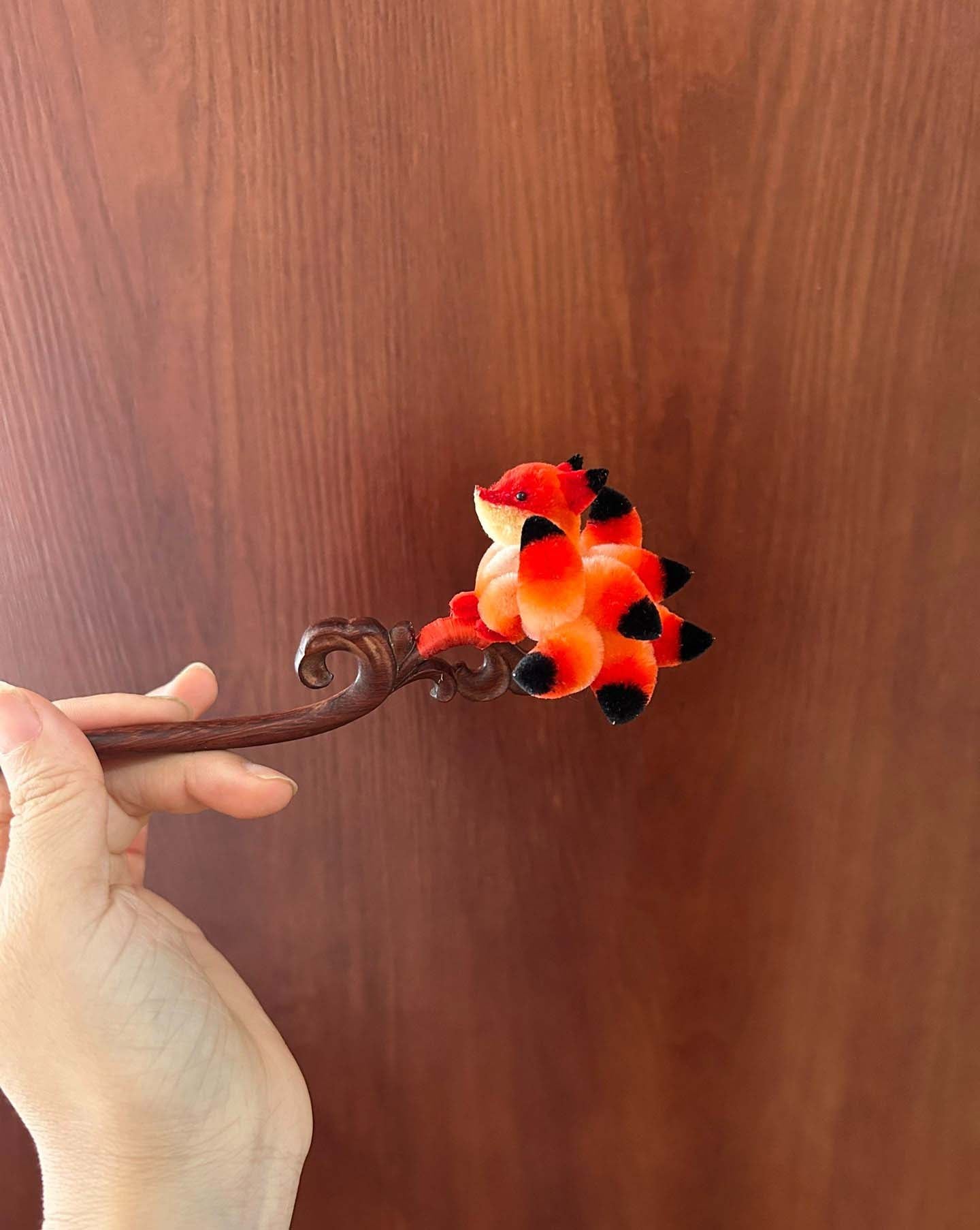 Fox Bespoke Hairpin-Red Silk Hairpin(Ronghua)