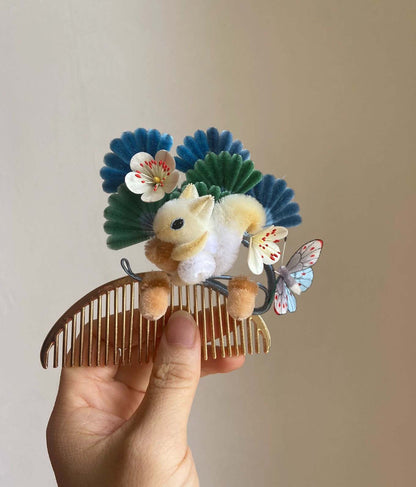 Squirrel Bespoke Hairpin-Silk Hairpin(Ronghua)