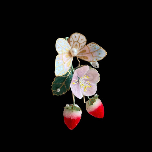 Strawberry Bespoke Hairpin-Silk Hairpin(Ronghua)