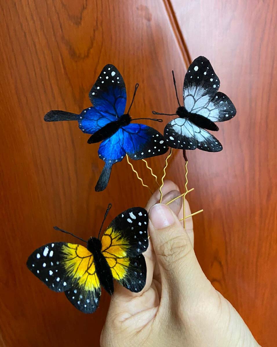 Butterfly Bespoke Hairpin-Silk Hairpin(Ronghua)