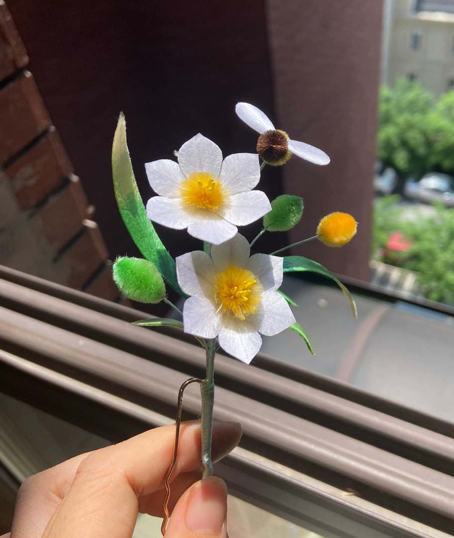 Daffodi Bespoke Hairpin-Silk Hairpin(Ronghua)